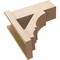 Ekena Millwork 8-in W x 20-in D x 20-in H Balboa Block Rough Cedar Woodgrain TimberThane Outlooker, Primed Tan OUTUR080X20X20BOA44RCPR - alternate 6